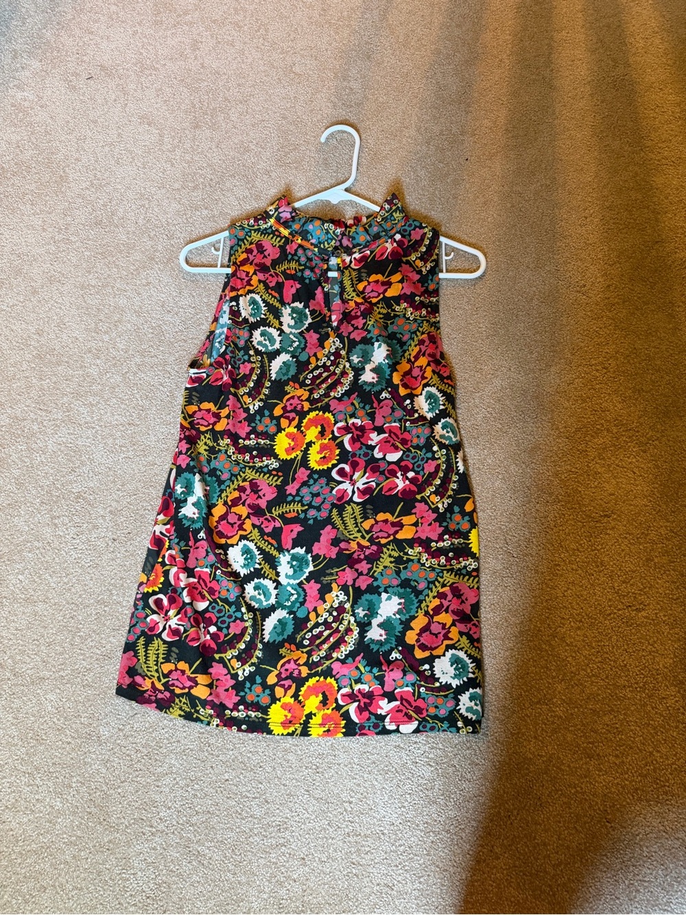 LOFT Floral Print Shift Dress Sleeveless Colorful